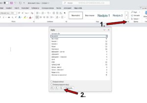 Microsoft Office Word - Kopírování stylů mezi dokumenty menu